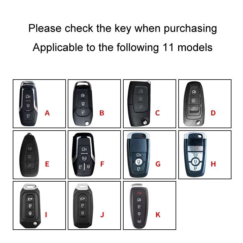 For Ford Car Key Cover Keychain Anti-lost Number Plate, Style: B