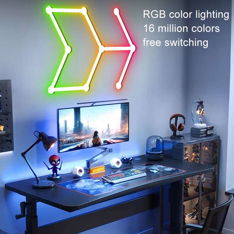 JSK-P22 5V Bluetooth RGB Stitching Light E-Sports Atmosphere Decorative Lamp, Style: 6 Sections+USB