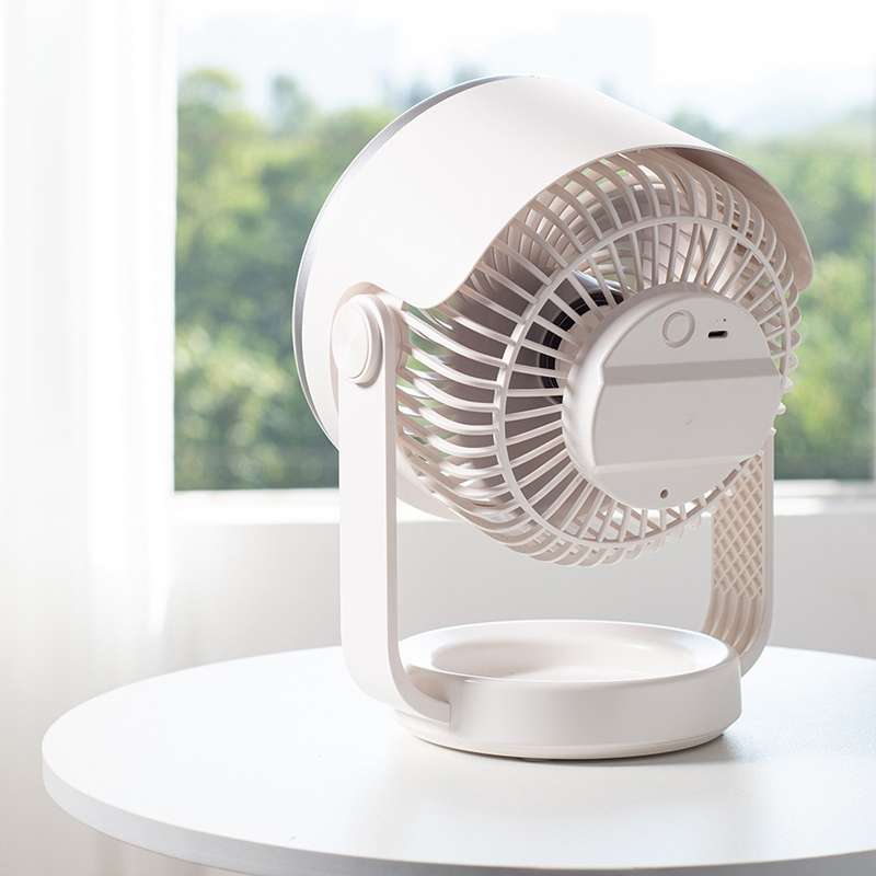 Air Circulating Fan USB Charging Desktop Quiet Fan(White)