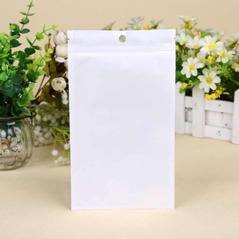 10 x 18cm 100pcs Pearlescent Film Packaging Ziplock Bag Translucent Plastic Self-Sealing Bags