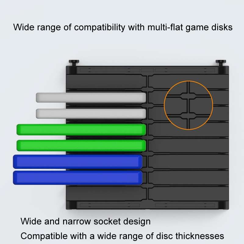 Game Disk Storage Stand Desktop Large Capacity CD Case(Black)