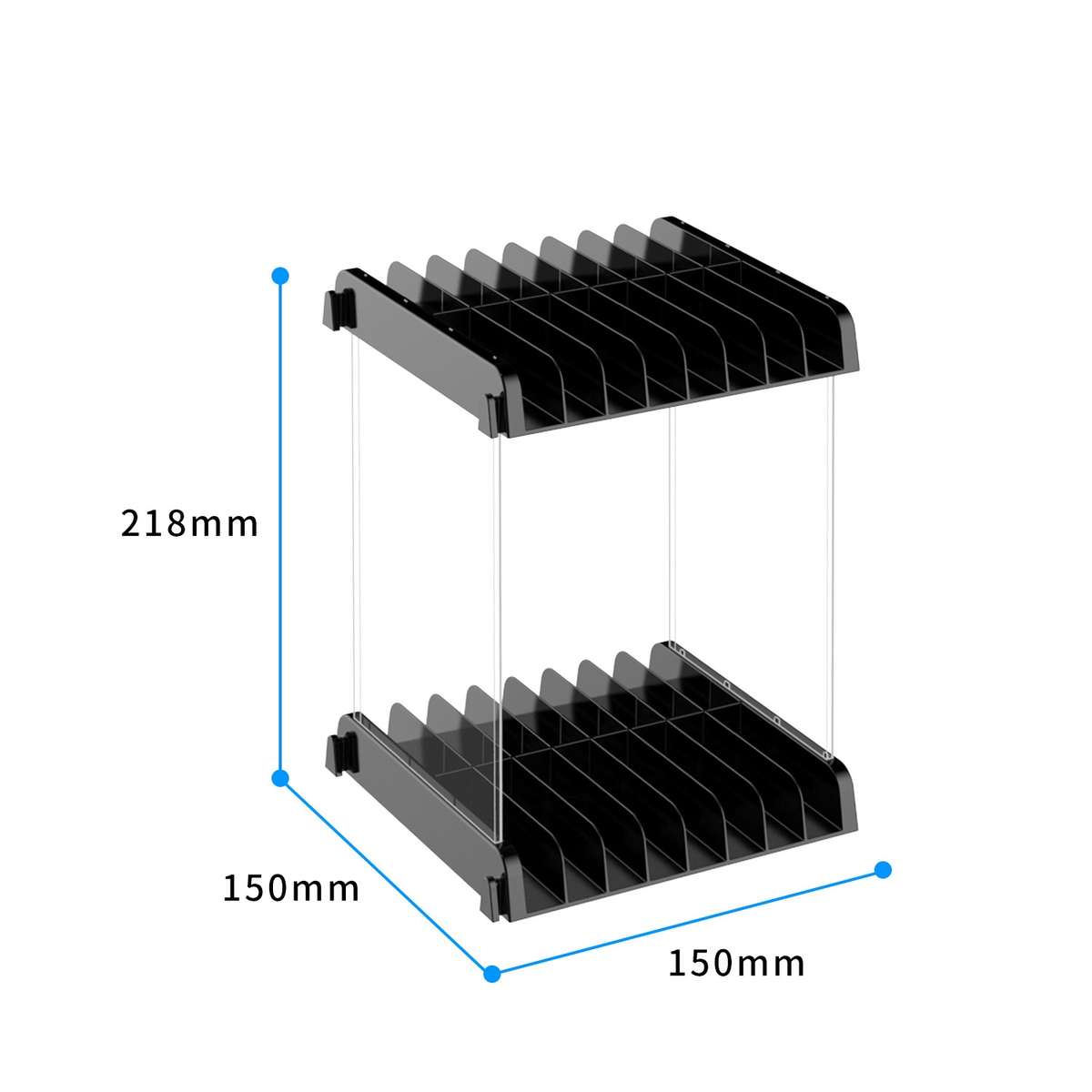 Game Card CD Disk Storage Bracket Wall Mounted Storage CD Case(Black)