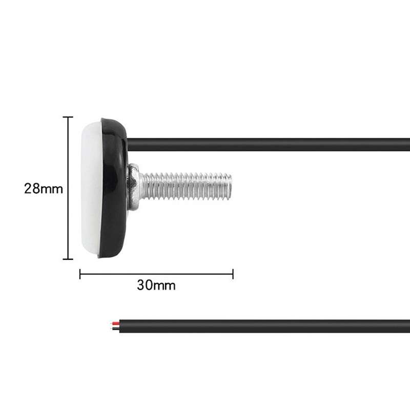 2pcs 23mm Motorcycle Eagle Eye Light Reverse Rearview Mirror Spotlight(Red)