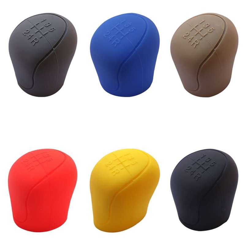 Automotive Silicone Manual Automatic Shift Lever Protective Cover, Size: Gear Shift Red