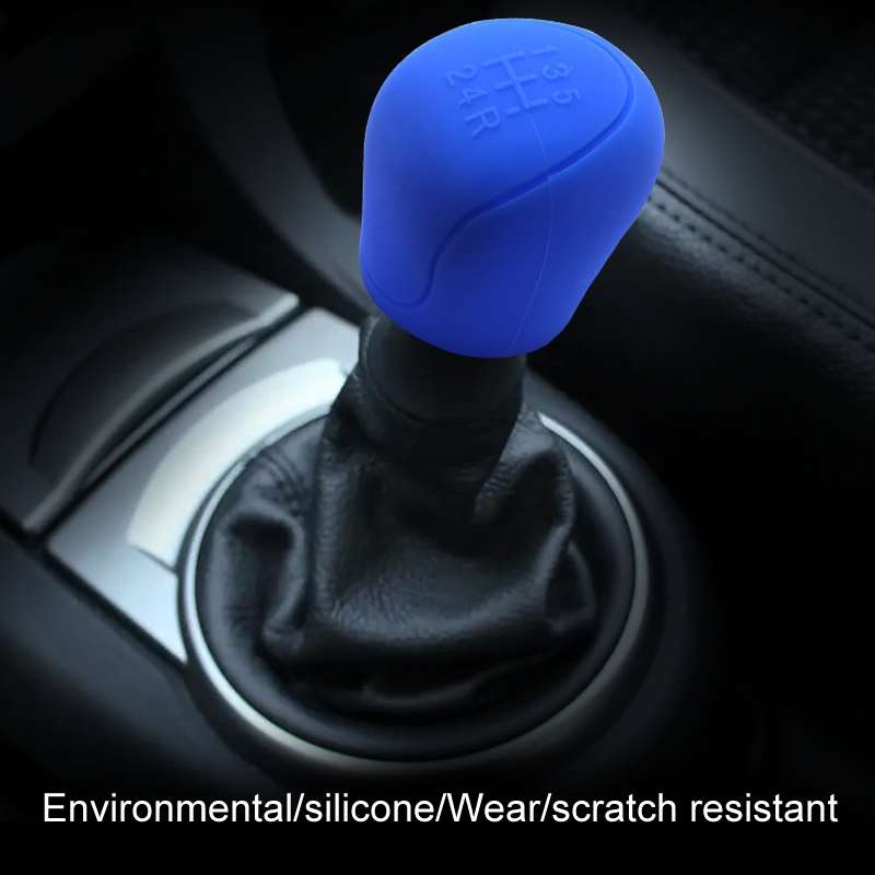 Automotive Silicone Manual Automatic Shift Lever Protective Cover, Size: Gear Shift Red