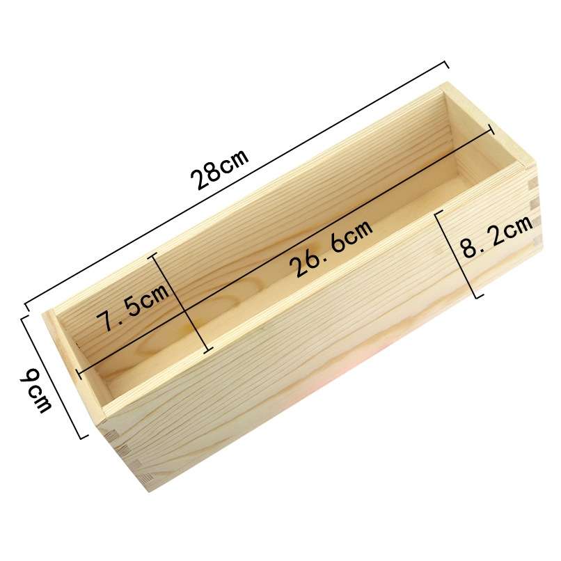 1200ml DIY Handmade Soap Mold Rectangular Wooden Box Cold S ... Wooden Box+Purple Toast Mold+Cover