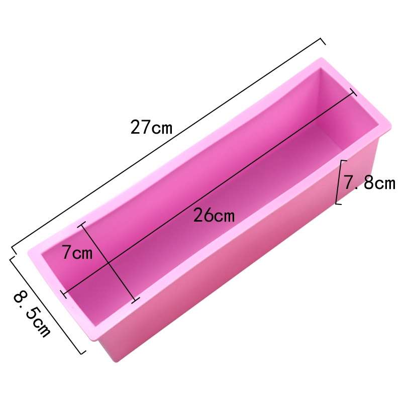 1200ml DIY Handmade Soap Mold Rectangular Wooden Box Cold S ... Wooden Box+Purple Toast Mold+Cover