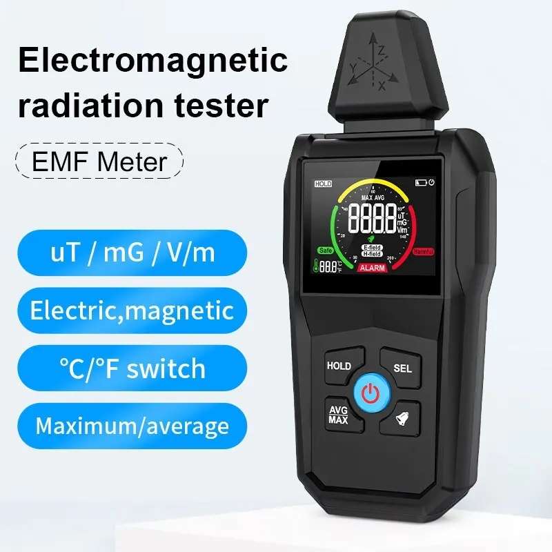 MESTEK EMF01 Electromagnetic Radiation Detector Highly Sensitive 3-Axis Sensing Probe