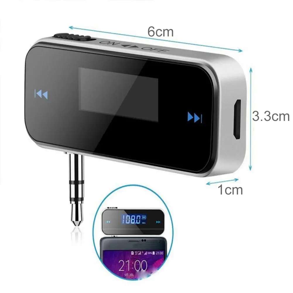 FM-01 3.5mm Music Audio FM Transmitter Mini Wireless Car MP3 Player
