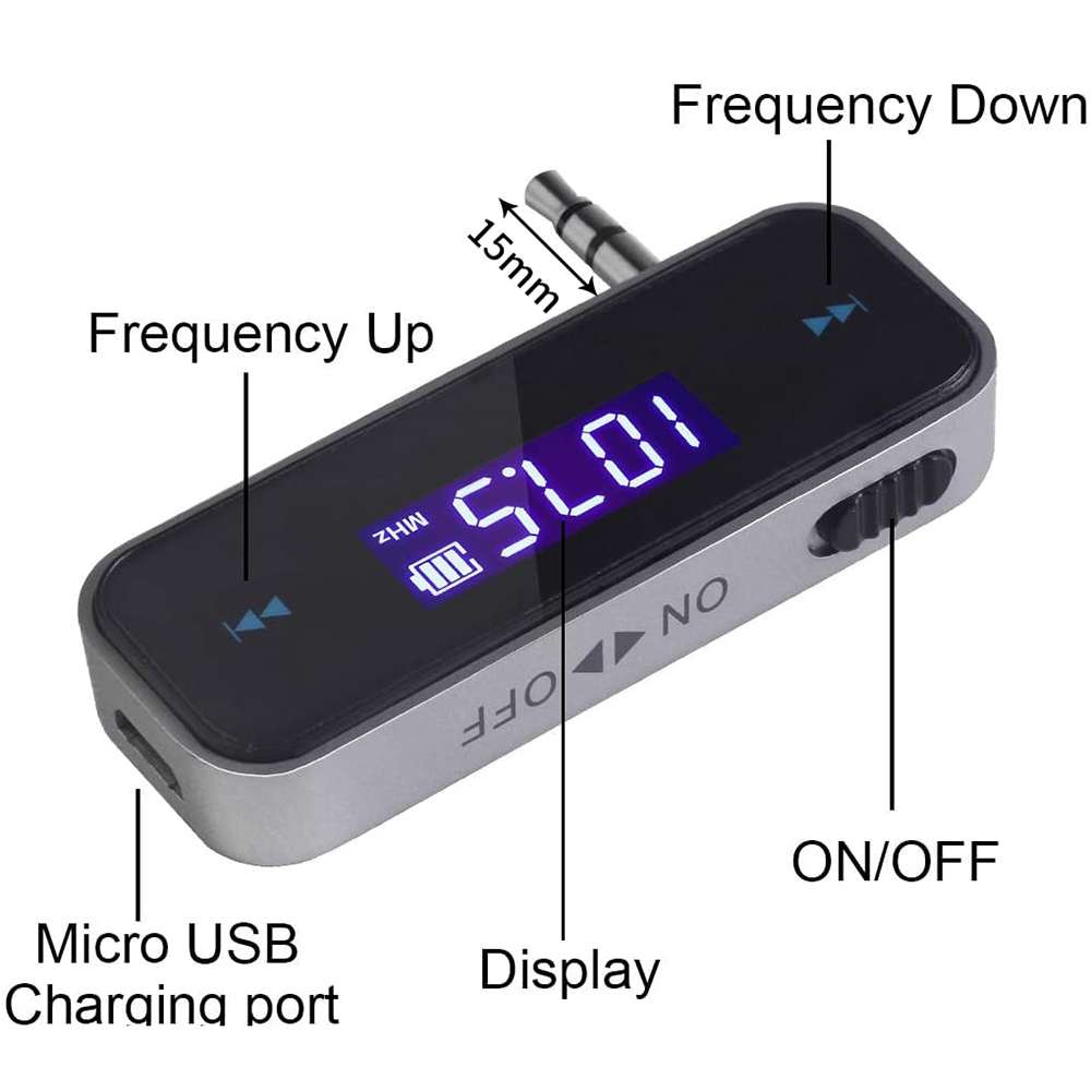 FM-01 3.5mm Music Audio FM Transmitter Mini Wireless Car MP3 Player