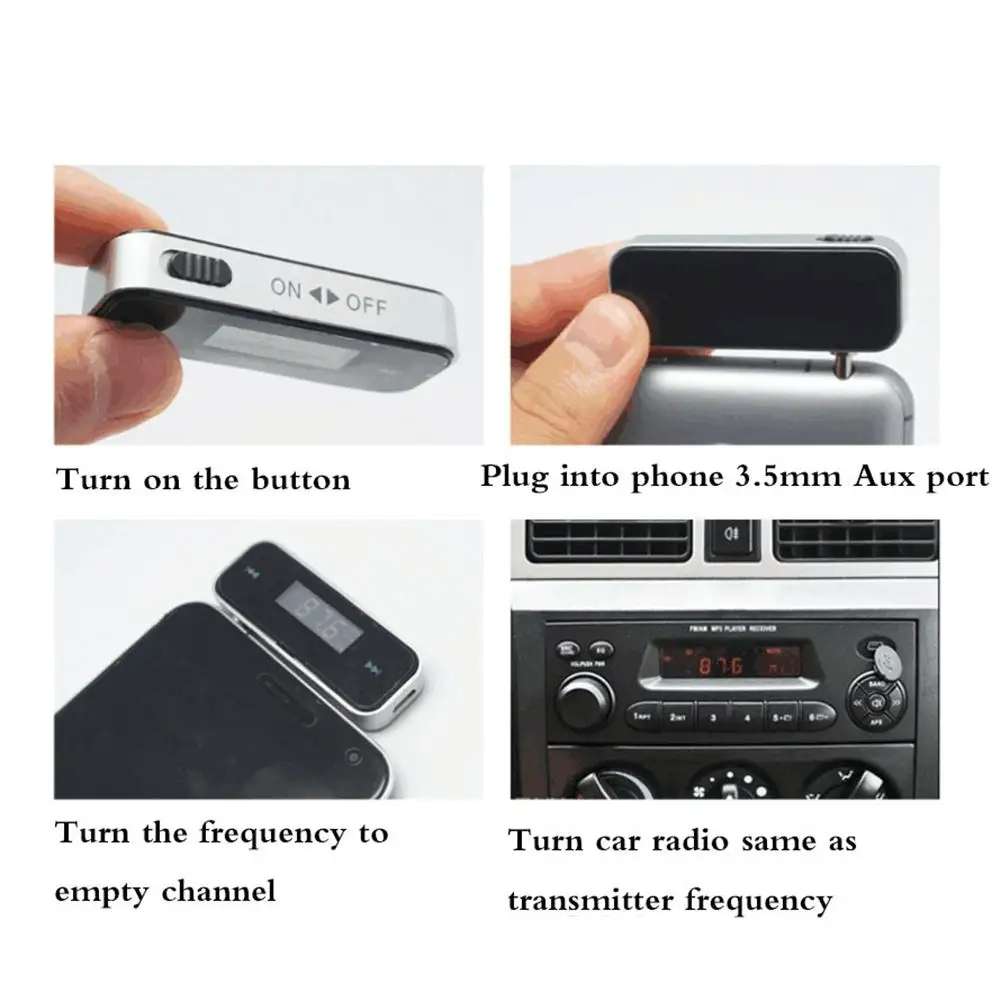 FM-01 3.5mm Music Audio FM Transmitter Mini Wireless Car MP3 Player