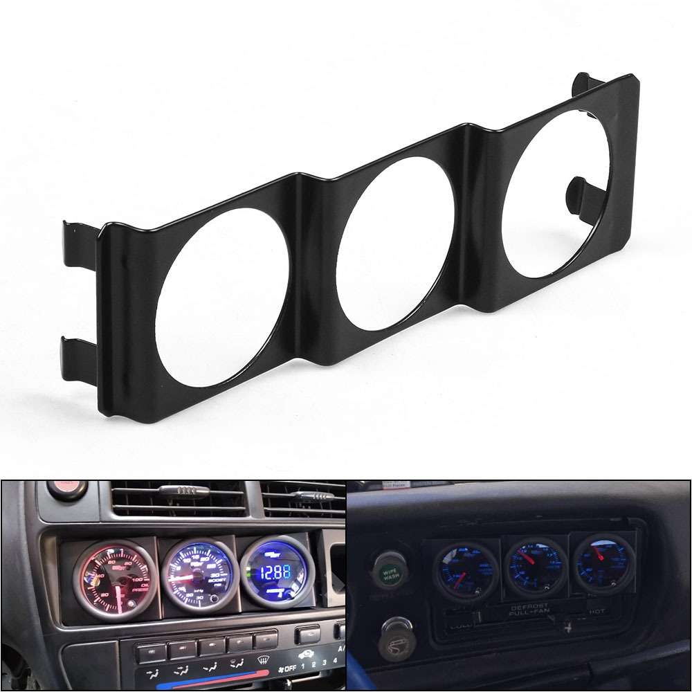 52mm Car Modified Instrument Rack Three-hole Universal Car Radio Card Slot