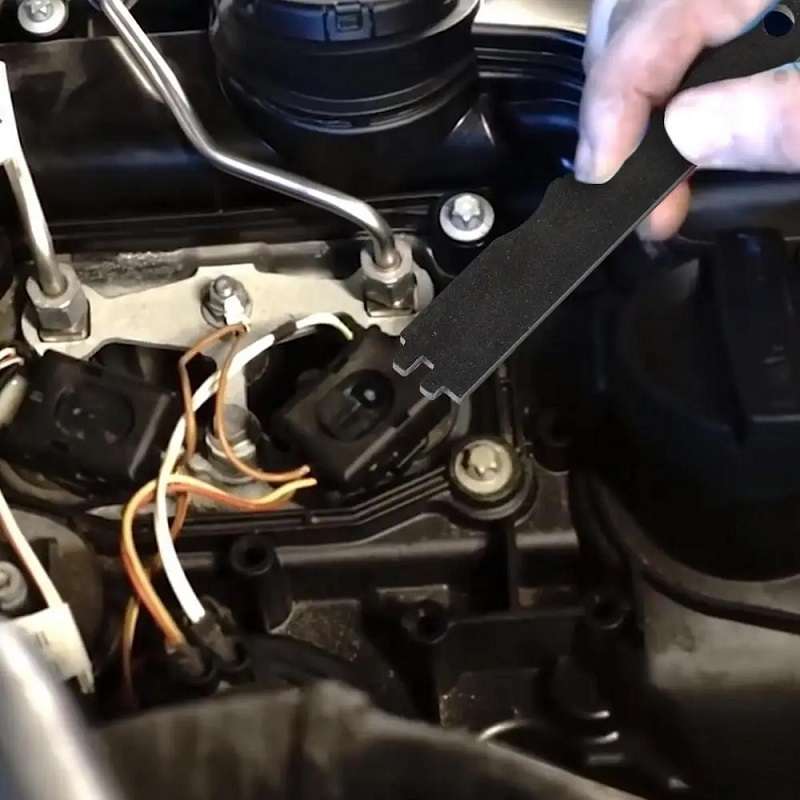 2pcs Ignition Coil Plug Removal Tool Snap Wrench(Black)