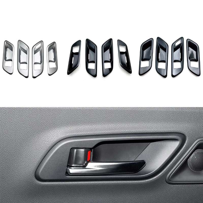 For 2023 Toyota Crown Door Handle Cover Decorative Frame, Style: Left-hand Drive(Silver)