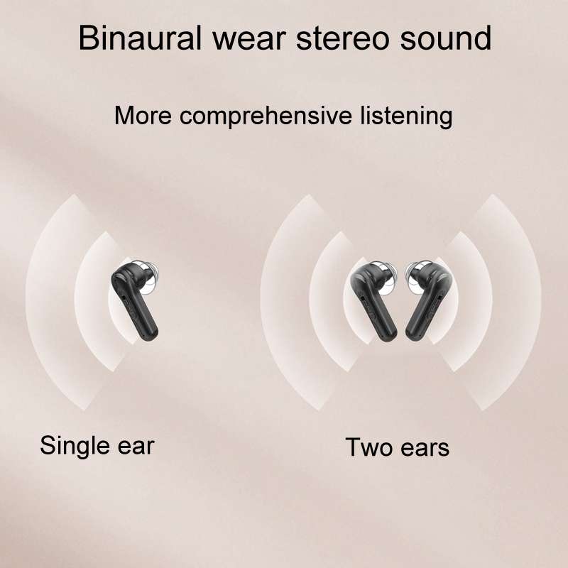 1pair Rechargeable In-Ear Hearing Aid Elderly Sound Amplifier(Black)