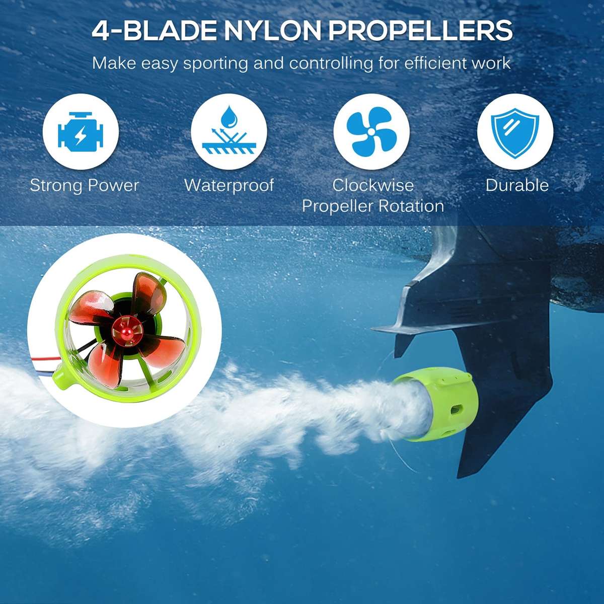 12-24V Ship Model Underwater Propeller Underwater Robot ROV Waterproof Brushless Motor(CW)