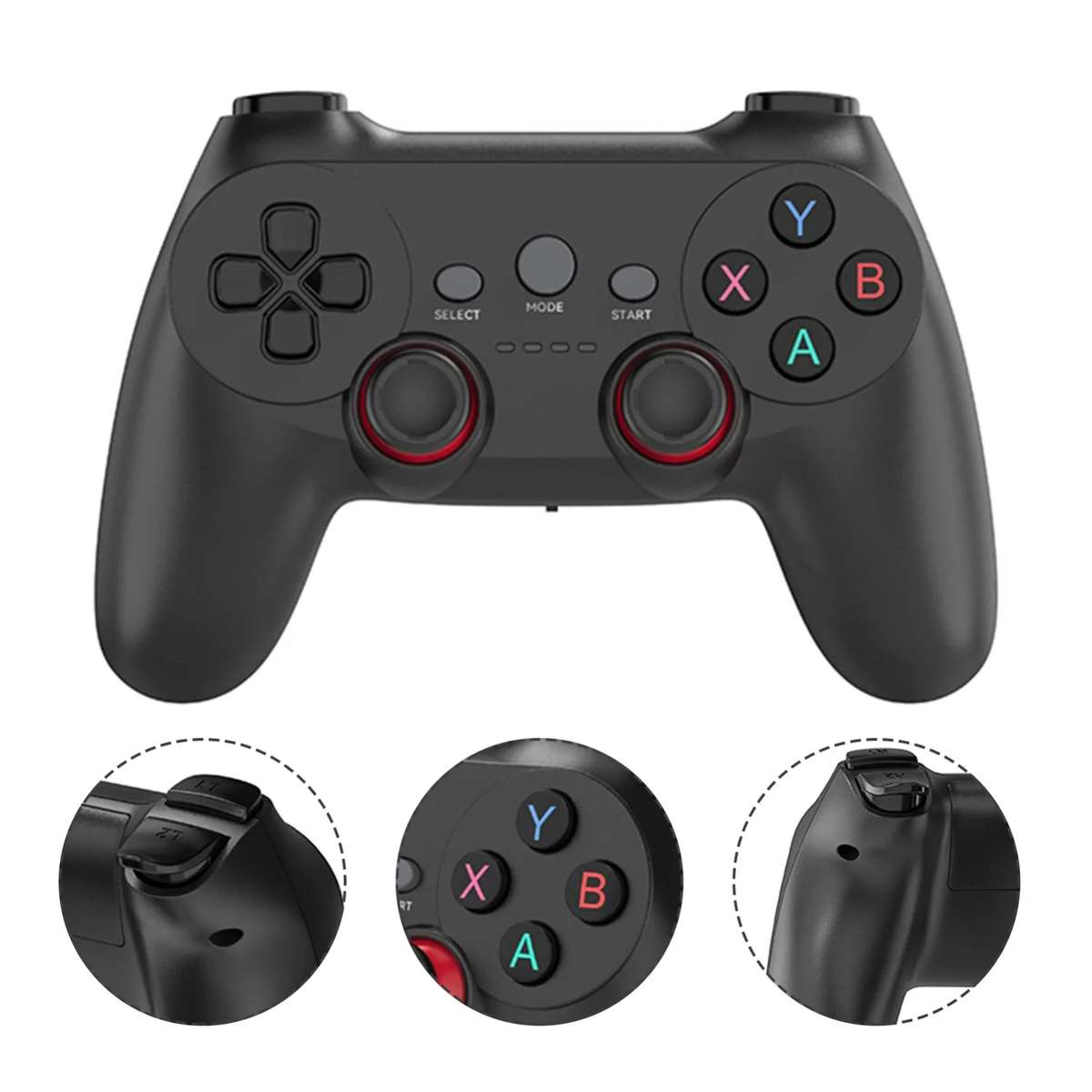 2.4G One-to-two Wireless Game Controller for PC / Android / TV Box(White)