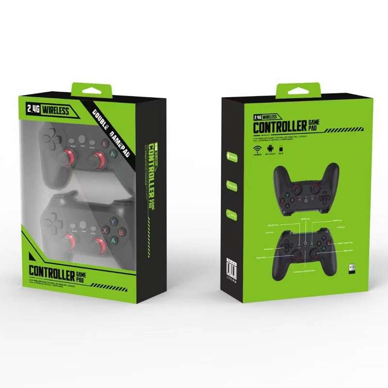 2.4G One-to-two Wireless Game Controller for PC / Android / TV Box(White)