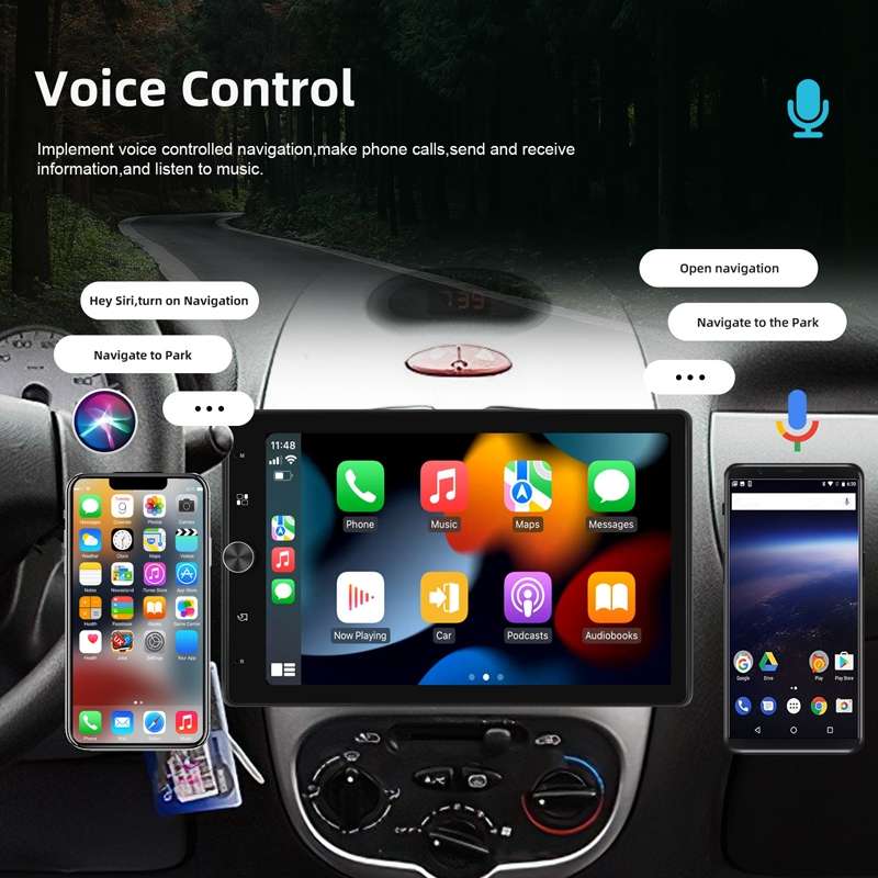10.4 Inch MP5 Single Butt Vertical Screen Manual Rotation Android Navigation With Wireless Carplay B
