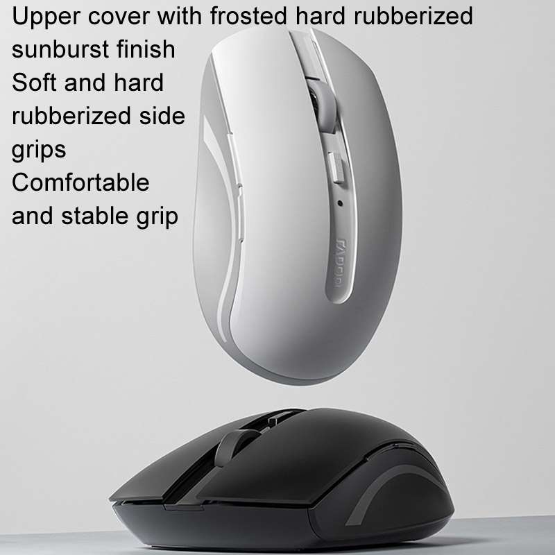 Rapoo M350G Bluetooth/2.4G Wireless Mouse Office Desktop Laptop Mute Mouse(Dark Gray)