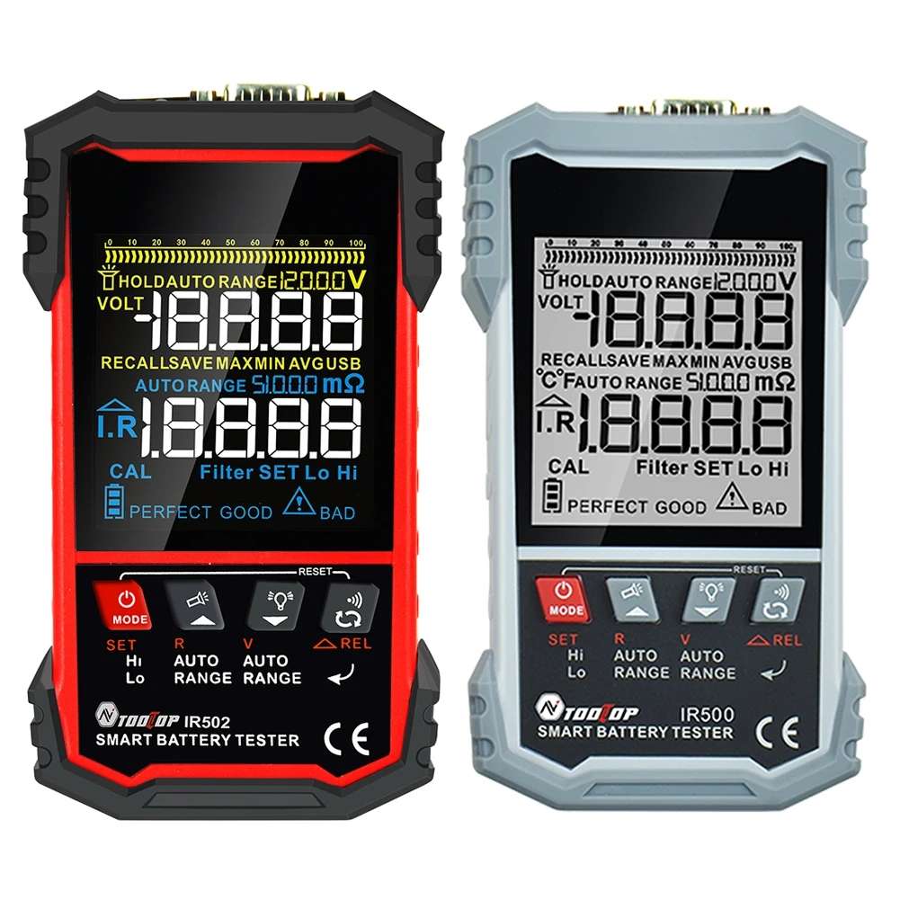 Battery Internal Resistance Tester Lead-Acid Alkaline Lithium Battery Tester, Model: IR502