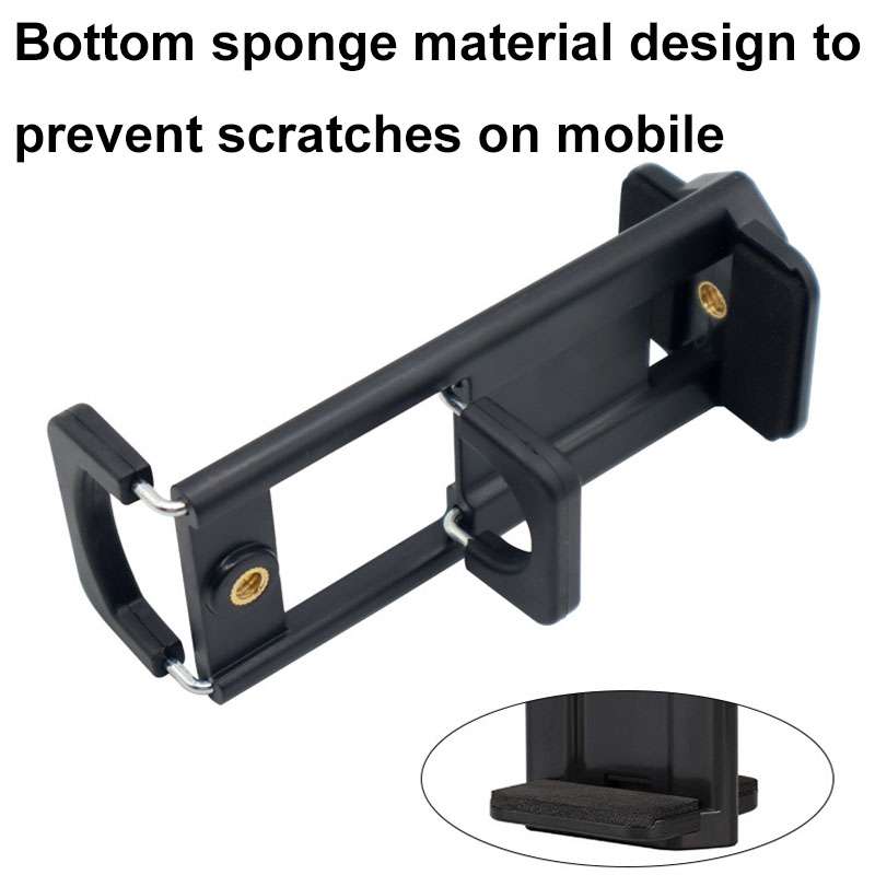 Desktop Live Dual-purpose Mobile Phone Holder Photography Tripod Tablet Clamp(Black)