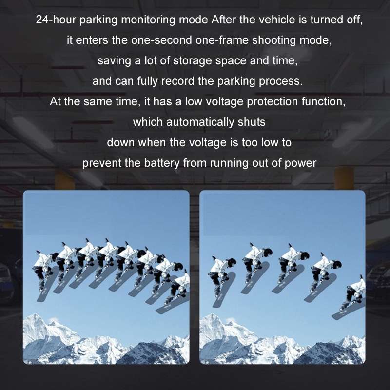 Mobile Phone WIFI Interconnection 2K Ultra-Clear Night Vision Hidden Driving Recorder, Version: U...