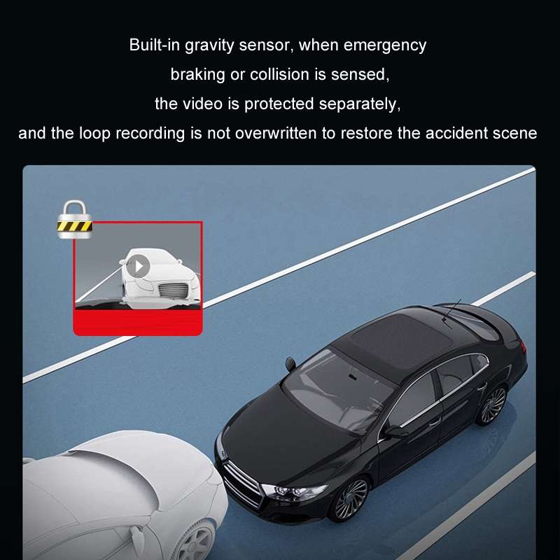 Mobile Phone WIFI Interconnection 2K Ultra-Clear Night Vision Hidden Driving Recorder, Version: U...