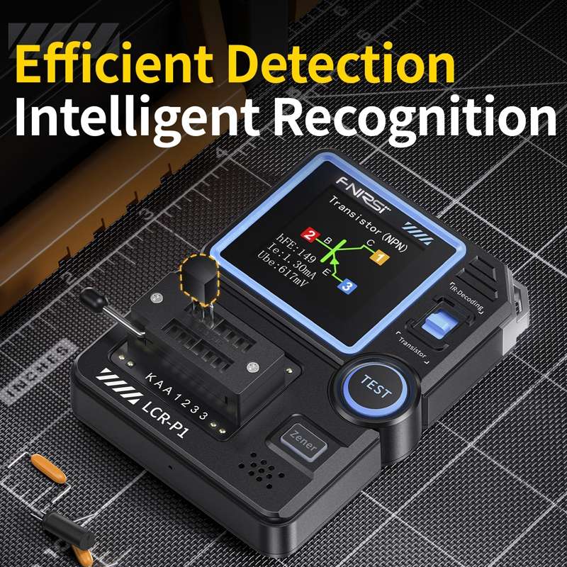 FNIRSI LCR-P1 Transistor Tester Multifunctional Electronic Component Inspection Tool(Black)