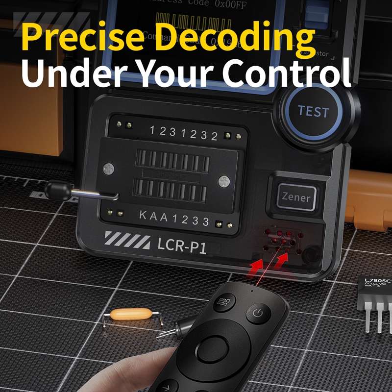 FNIRSI LCR-P1 Transistor Tester Multifunctional Electronic Component Inspection Tool(Black)