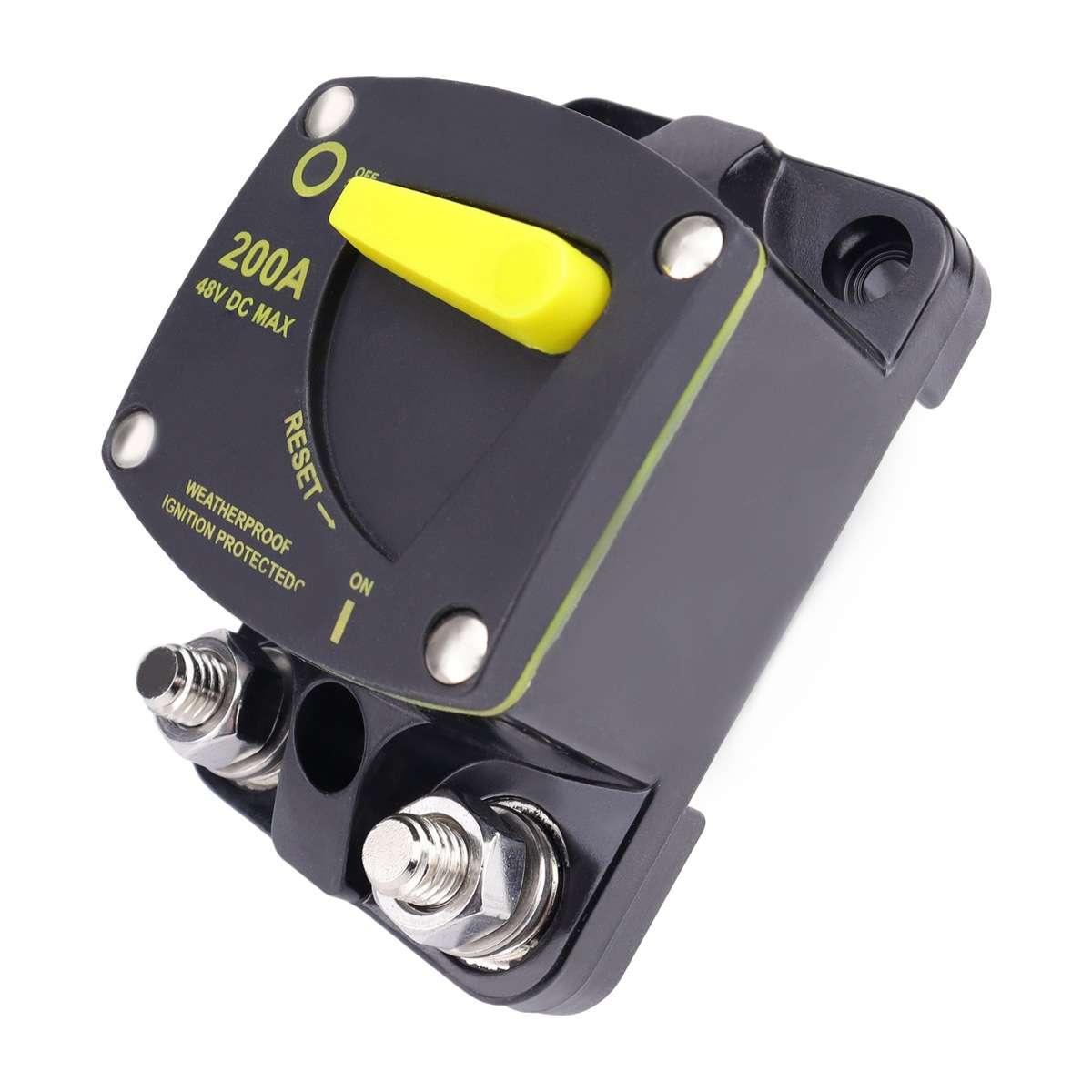 RV Yacht Manual Reset Ignition Protection Fuse Switch With Terminal Accessories, Current: 200A