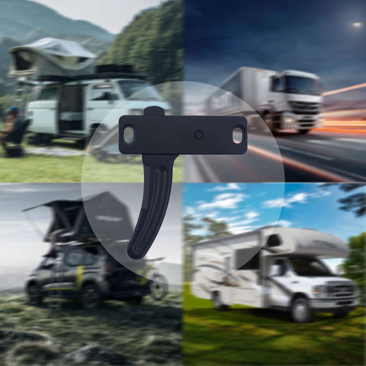 RV Screen Door Replacement L-shaped Handle, Style: Left+Right Handle