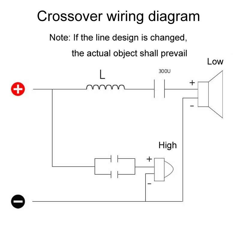 PUV-W2 High And Low 2-Way Audio Crossover Hi-Fi Speaker Conversion Divider