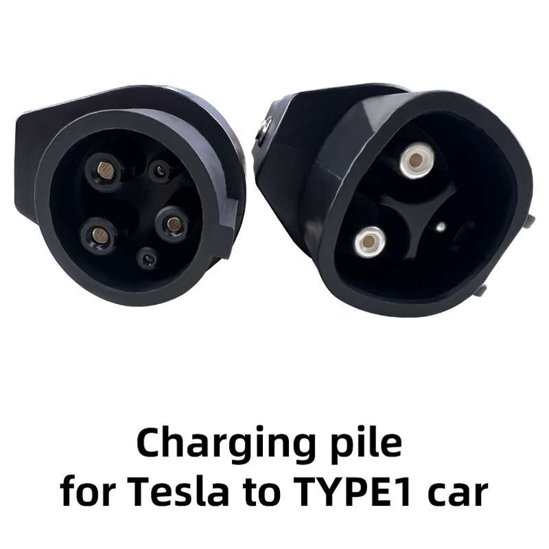 For Tesla-TYPE1 Electric Vehicle Charging Station Adapter Conversion Head(Black)