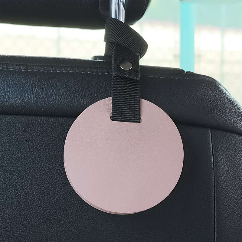 2pcs Concealed Car Seatback Leather Storage Hooks(Pink)