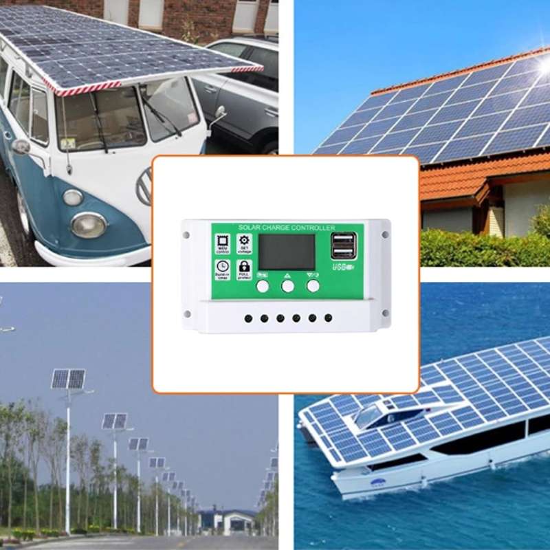 30A 12V PWM Solar Cell Panel Charger Controller Lithium-ion Lead-acid Battery Solar Controller
