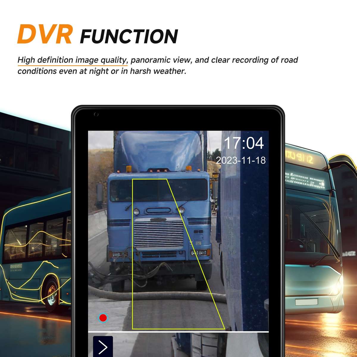 10.36 inch Wired HD 1 Drag 1 Blind Zone Monitor Universal AHD Reversing Kit Right(Standard)