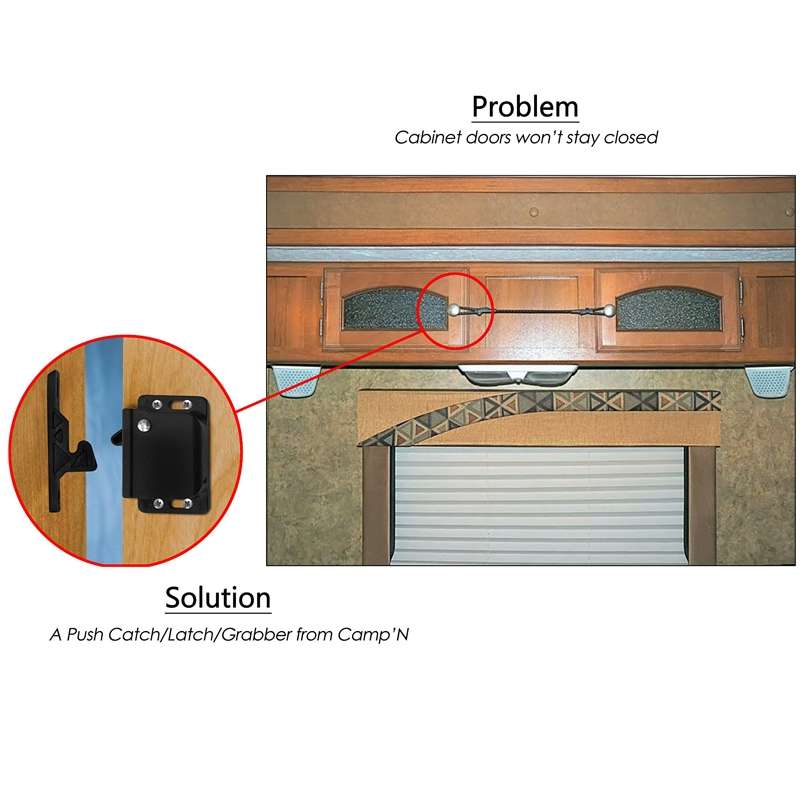 8pcs /Set RV Accessories Side-Mounted Door Lock Grab Cabinet Latch