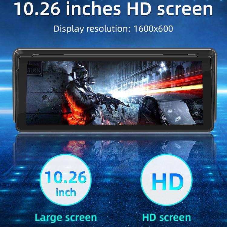 10.26 Inch Car Multimedia Display Supports Carplay/Android Auto Screen Mirroring(Display+ Camera)