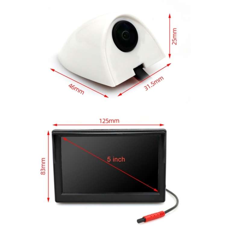 5 Inch AHD Video Monitor Car Reversing High-Definition Camera, Specification: Folding Screen Video R