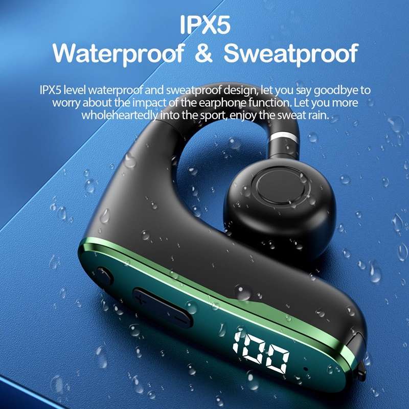 M-W8 Bone Conduction Digital On-Ear Single Ear Bluetooth Earphone(Black)