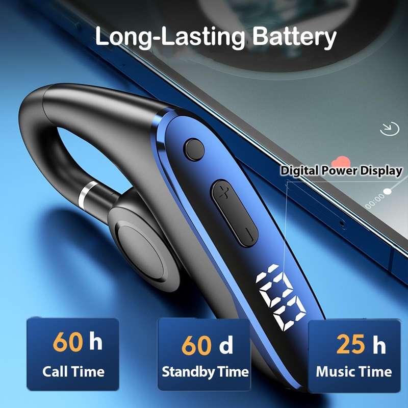 M-W8 Bone Conduction Digital On-Ear Single Ear Bluetooth Earphone(Black)