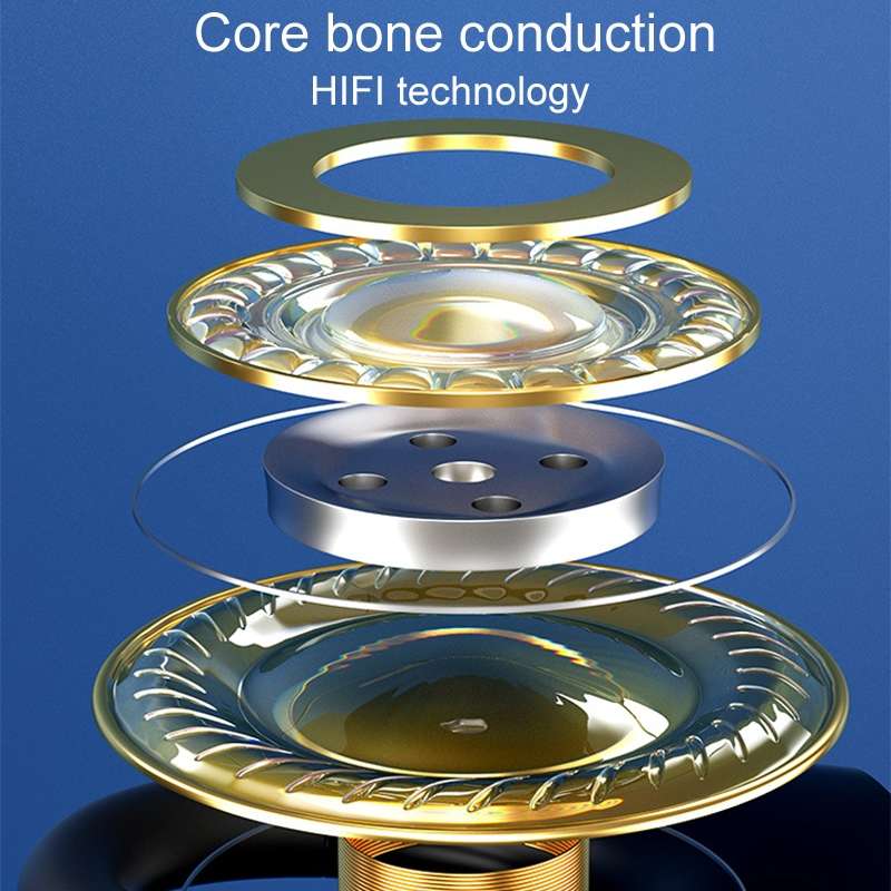 M-W8 Bone Conduction Digital On-Ear Single Ear Bluetooth Earphone(Black)