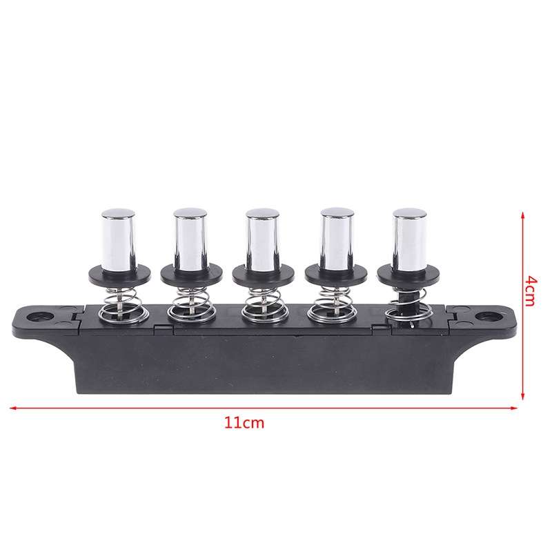 Five-position Plug-in Button Switch Range Hood Piano-key Switch(Silver)