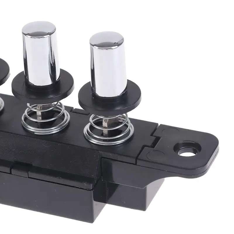 Five-position Plug-in Button Switch Range Hood Piano-key Switch(Silver)