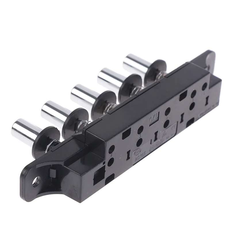 Five-position Plug-in Button Switch Range Hood Piano-key Switch(Silver)