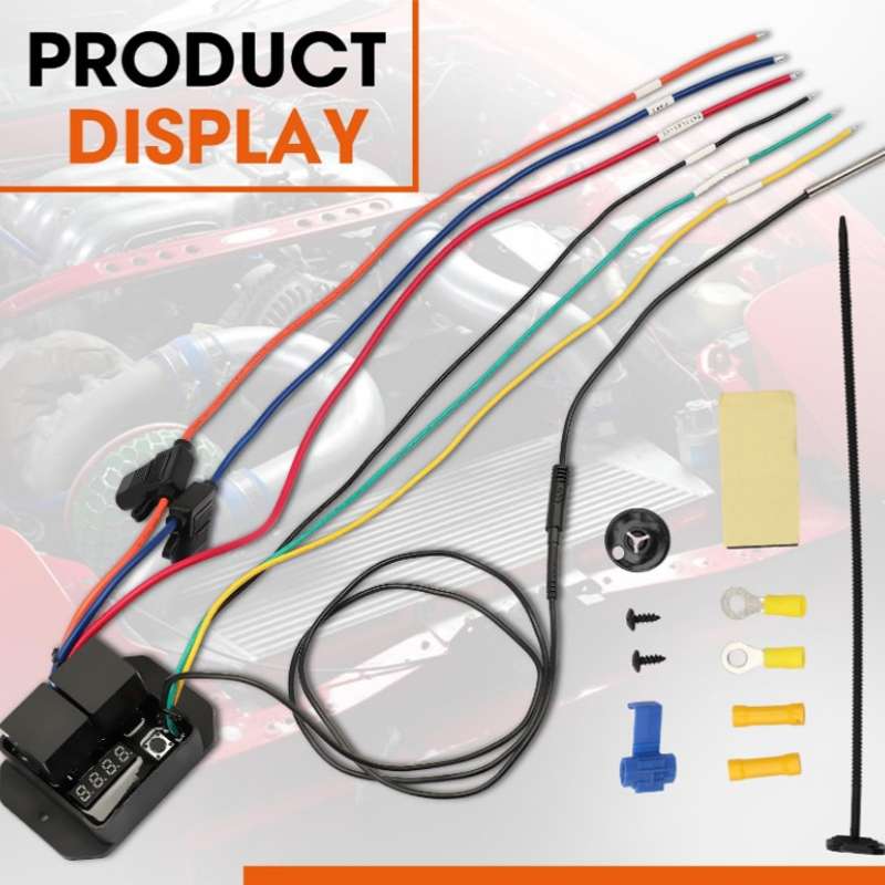 12V Digital Radiator Fan Controller Switch Automotive Fan Wiring Harness