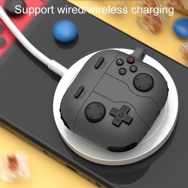 For AirPods 4 Gaming Console Styling Silicone Earphone Protective Case(White)