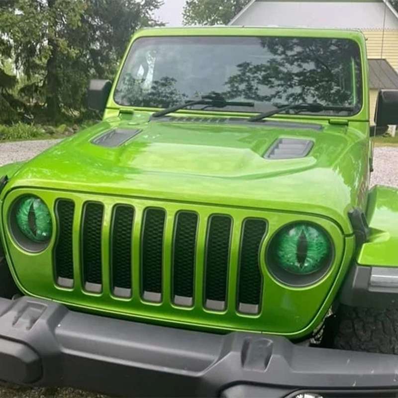 1pair Beast Eyes Headlight Decorative Stickers Off-Road Vehicle Front Lights Stereo Decals, Style: 7