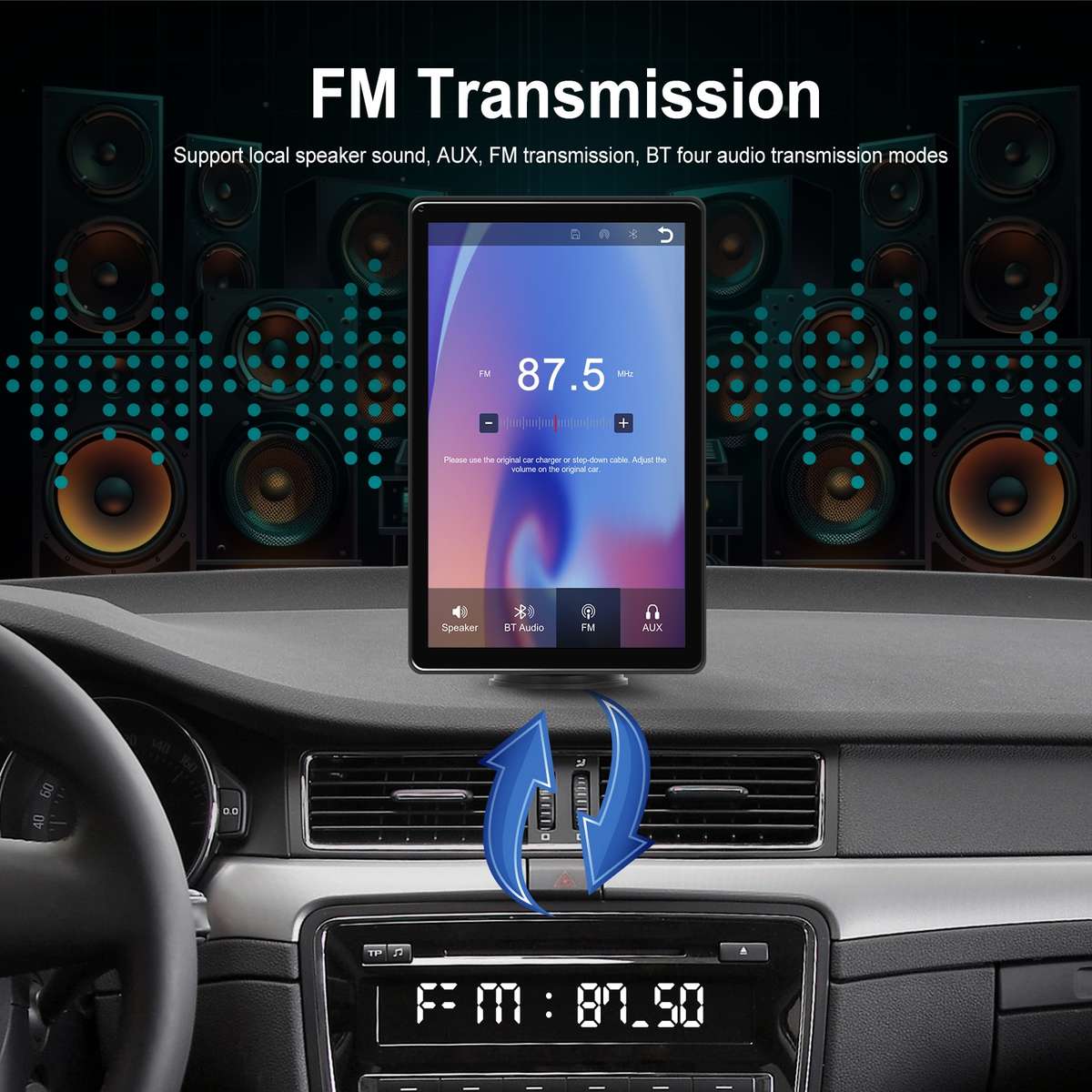 8-inch Car Full Touch Screen Player Supports Horizontal and Vertical CarPlay / Android Auto, Spec: S